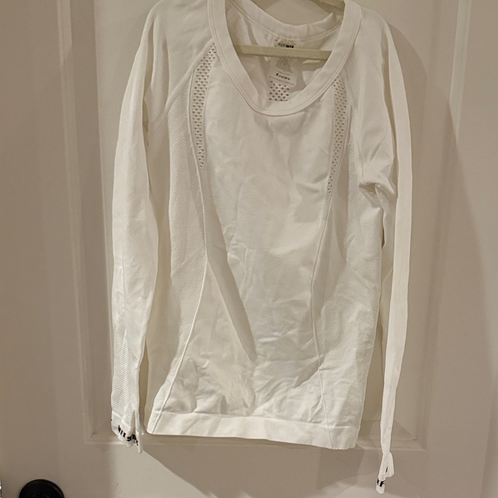 White Fox Boutique White Mesh Detail Sweatshirt